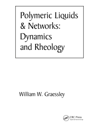 Cover image: Polymeric Liquids & Networks 1st edition 9780815341710