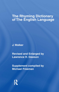 Imagen de portada: Walker's Rhyming Dictionary of the English Language 1st edition 9780415059244