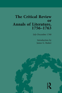 Titelbild: The Critical Review or Annals of Literature, 1756-1763 Vol 10 1st edition 9781138759121