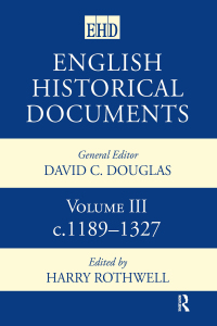 Cover image: English Historical Documents 2nd edition 9780415143684