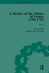 Cover image: Defoe's Review 1704-13, Volume 1 (1704-5), Part II 1st edition 9781138285040