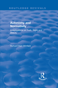 Cover image: Autonomy and Normativity 1st edition 9781138706798