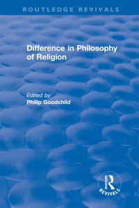 Imagen de portada: Difference in Philosophy of Religion 1st edition 9781138742505