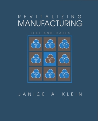 Immagine di copertina: Revitalizing Manufacturing 1st edition 9780256068092