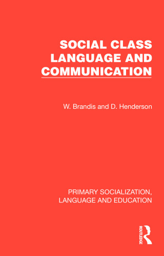 Cover image: Social Class, Language and Communication 1st edition 9781032993935
