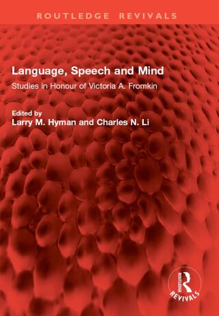 Imagen de portada: Language, Speech and Mind 1st edition 9781041047308