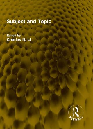 Imagen de portada: Subject and Topic 1st edition 9781041288220