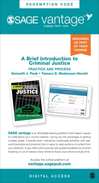 Imagen de portada: Sage Vantage: A Brief Introduction to Criminal Justice: Practice and Process 1st edition 9781071807392