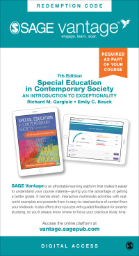 صورة الغلاف: Sage Vantage: Special Education in Contemporary Society: An Introduction to Exceptionality 7th edition 9781071827598
