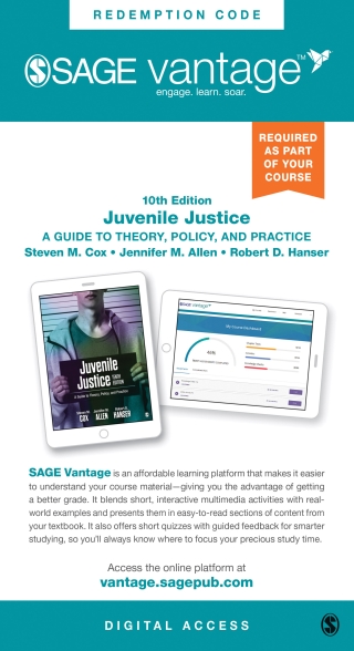 Cover image: Sage Vantage: Juvenile Justice: A Guide to Theory, Policy, and Practice 10th edition 9781071841044