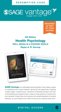 Imagen de portada: Sage Vantage: Health Psychology: Well-Being in a Diverse World 5th edition 9781071871126
