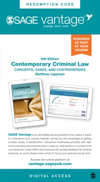 صورة الغلاف: Sage Vantage: Contemporary Criminal Law: Concepts, Cases, and Controversies 6th edition 9781071871140