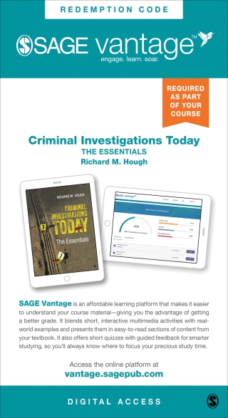 Titelbild: Sage Vantage: Criminal Investigations Today: The Essentials 1st edition 9781071871546
