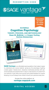 Cover image: Sage Vantage: Cognitive Psychology: Theory, Process, and Methodology 3rd edition 9781544398341
