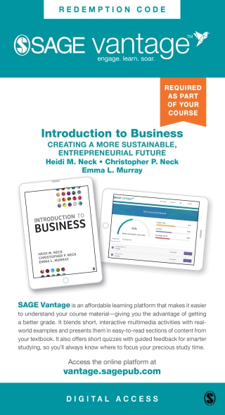 Cover image: Sage Vantage: Introduction to Business 1st edition 9781071886885