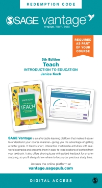 Imagen de portada: Sage Vantage: Teach: Introduction to Education 5th edition 9781071889671