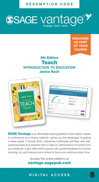 Cover image: Sage Vantage: Teach: Introduction to Education 5th edition 9781071889671