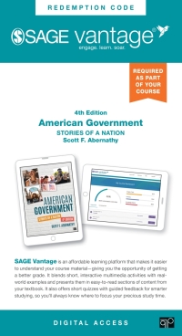 Cover image: Sage Vantage: American Government: Stories of a Nation 4th edition 9781071890646