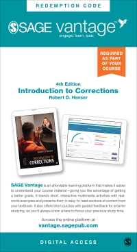 Omslagafbeelding: Sage Vantage: Introduction to Corrections 4th edition 9781071890820