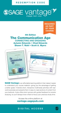 Cover image: Sage Vantage: The Communication Age: Connecting and Engaging 4th edition 9781071890950