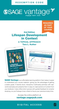 Omslagafbeelding: Sage Vantage: Lifespan Development in Context: A Topical Approach 2nd edition 9781071891032