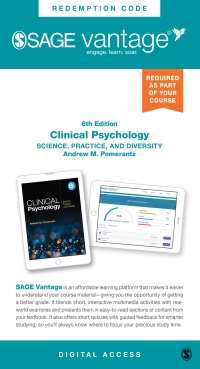 Cover image: Sage Vantage: Clinical Psychology: Science, Practice, and Diversity 6th edition 9781071891070