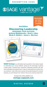 Cover image: Sage Vantage: Discovering Leadership: Designing Your Success 2nd edition 9781071891216