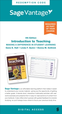 Cover image: Sage Vantage: Introduction to Teaching: Making a Difference in Student Learning 4th edition 9781071913895