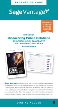 Cover image: Sage Vantage: Discovering Public Relations: An Introduction to Creative and Strategic Practices 2nd edition 9781071914847