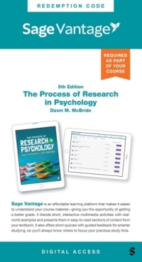 Cover image: Sage Vantage: The Process of Research in Psychology 5th edition 9781071915097