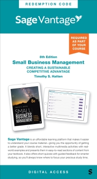 صورة الغلاف: Sage Vantage: Small Business Management: Creating a Sustainable Competitive Advantage 8th edition 9781071915042