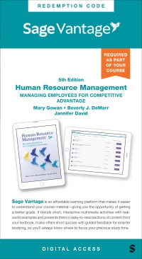 Omslagafbeelding: Sage Vantage: Human Resource Management: Managing Employees for Competitive Advantage 5th edition 9781071931011