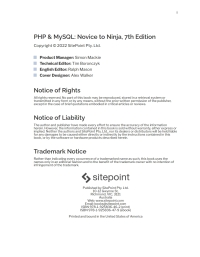 Cover image: PHP & MySQL: Novice to Ninja 7th edition 9781925836462