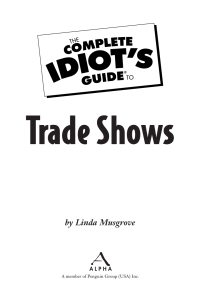 Cover image: The Complete Idiot's Guide to Trade Shows 9781592578443