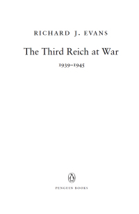 Cover image: The Third Reich at War 9781594202063