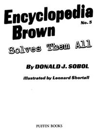 Cover image: Encyclopedia Brown Solves Them All 9780142409206