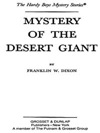 Cover image: Hardy Boys 40: Mystery of the Desert Giant 9780448089409