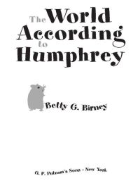 Cover image: The World According to Humphrey 9780142403525