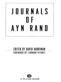 Cover image: The Journals of Ayn Rand 9780452278875