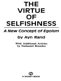 Cover image: The Virtue of Selfishness 9780451163936