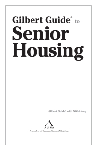 Cover image: Gilbert Guide To Senior Housing 9781592578368