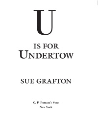 Cover image: U is for Undertow 9780399155970