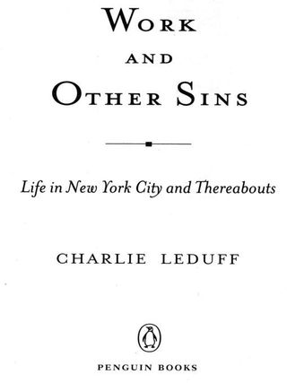 Cover image: Work and Other Sins 9780143034940