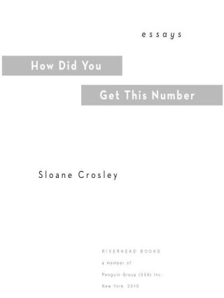 Cover image: How Did You Get This Number 9781594487590