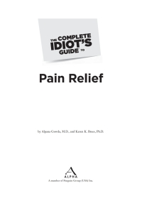 Cover image: The Complete Idiot's Guide to Pain Relief 9781615640171