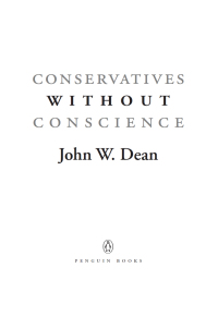 Cover image: Conservatives Without Conscience 9780670037742