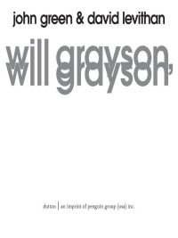 Cover image: Will Grayson, Will Grayson 9780525421580