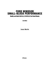 Cover image: Ford Windsor Small-Block Performance HP1558 9781557885586