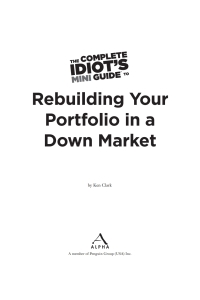 Cover image: The Complete Idiot's Mini Guide to Rebuilding Your Portfolio in a Down M 9781101463314