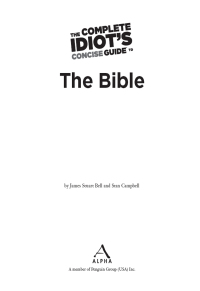 Cover image: The Complete Idiot's Concise Guide to the Bible, 3e 9781101463192